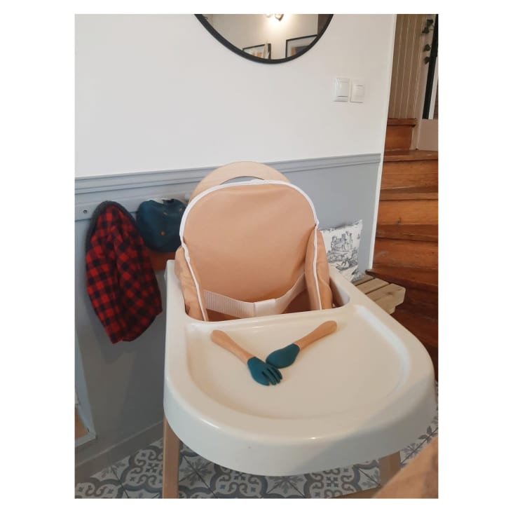 Coussin de chaise PVC avec sangles de sécurité cassonade