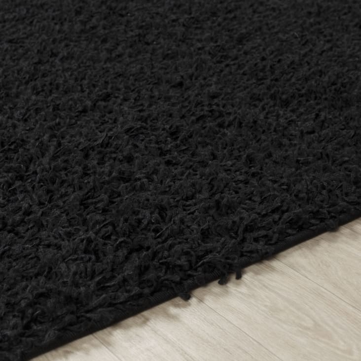 Tapis Shaggy Moderne Noir 80x150-Lilly cropped-3