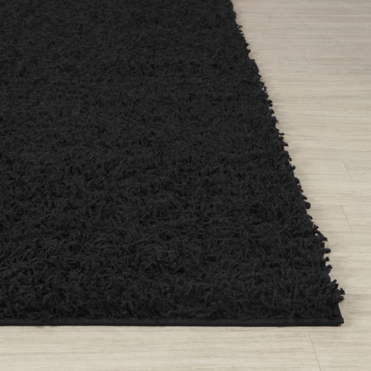 Tapis Shaggy Moderne Noir 80x150-Lilly cropped-5