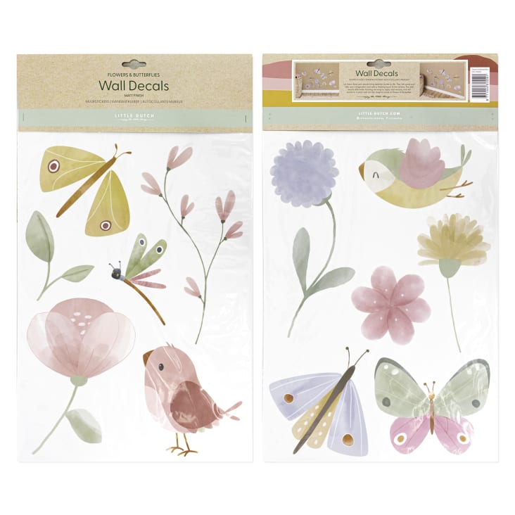 Stickers muraux fleurs - Sticker Garçon, d'arbres et des papillons