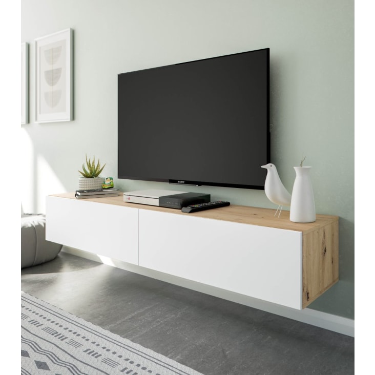Bini Mueble TV 180cm madera y blanco - Muebles salón - Wabi Home