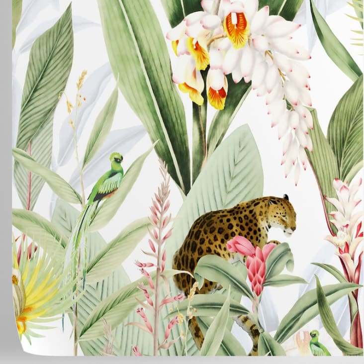 Carta da parati Jungla Tropicale Chic Bianca e Verde 250x200 cm TROPICALI