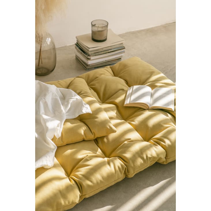 Cama infantil de 90 x 190 cm de terciopelo gris claro con colchón - MOANA