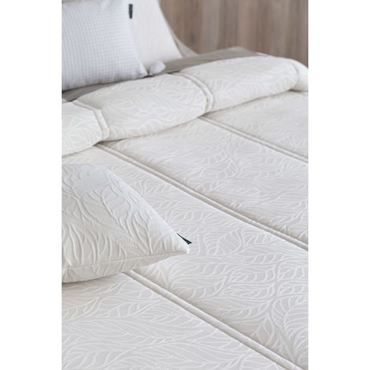 Edredón confort acolchado 200 gr jacquard gris cama 135 (190x265 cm) LAZOS