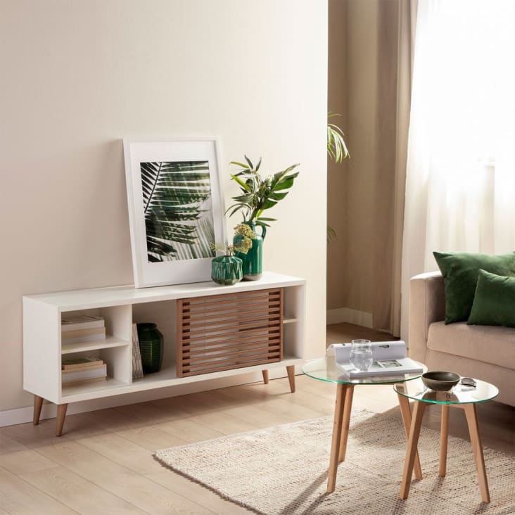 Mueble TV 120 color blanco de estilo nórdico Oslo
