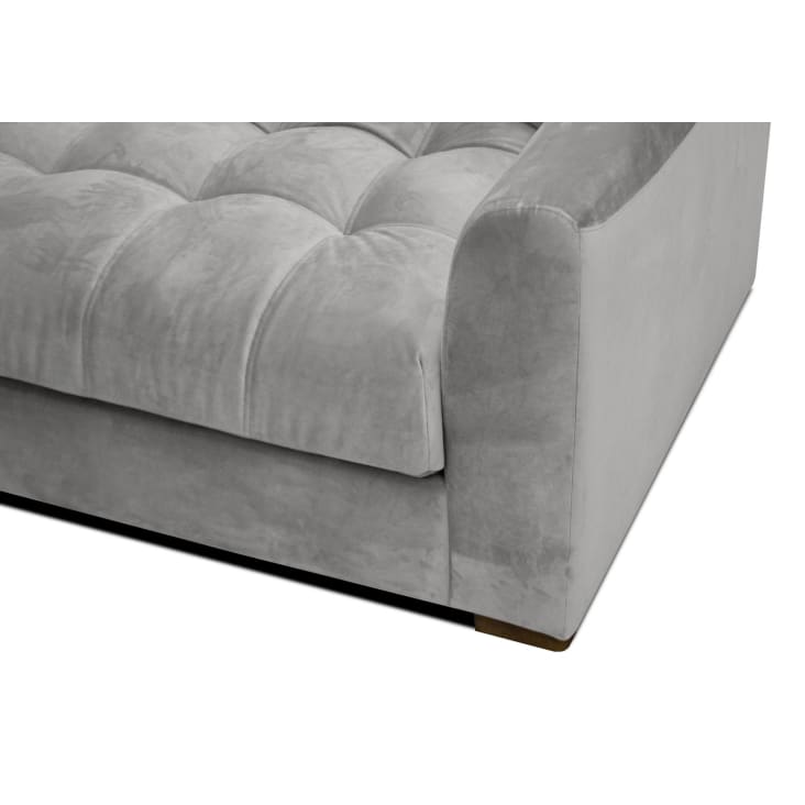Canapé d'angle gauche 5 places tissu gris clair-Bardi cropped-5