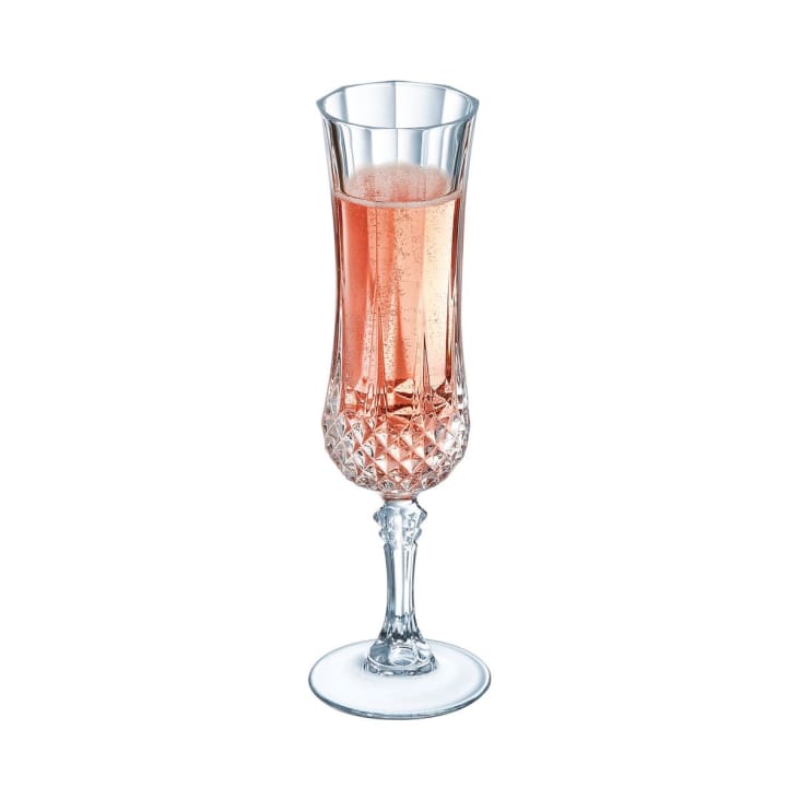 6 flûtes à Champagne 12cl Longchamp - Cristal d'Arques - Verre ultra-Longchamp cropped-2