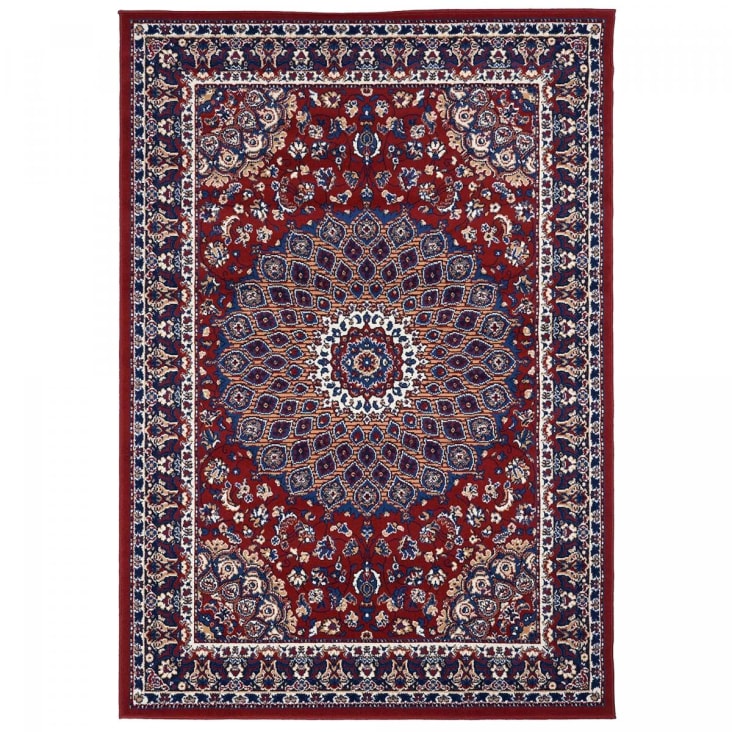 Alfombra oriental ideal para cocina, roja 160x230