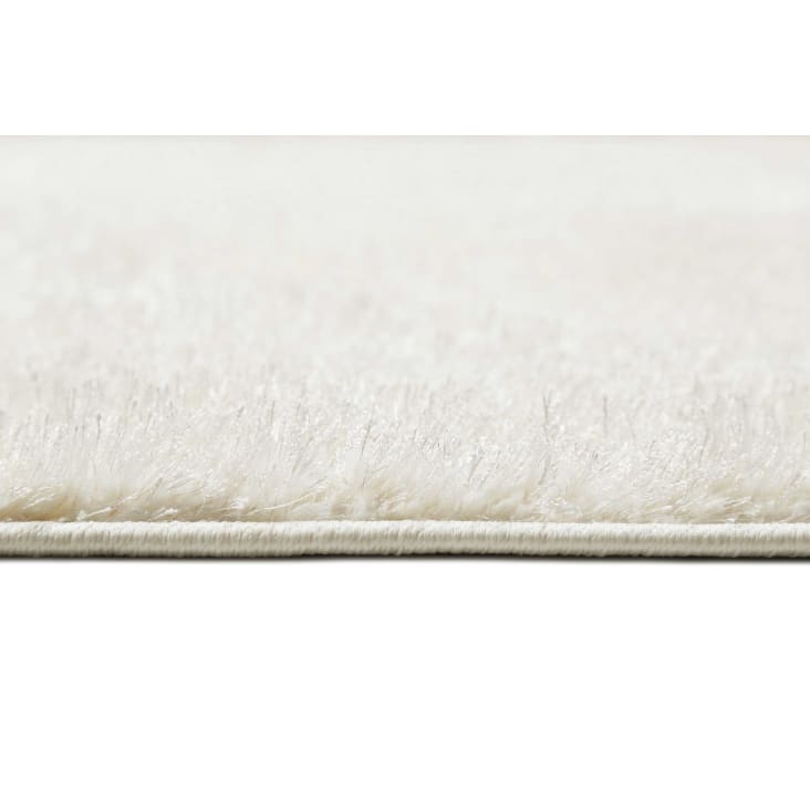 Tapis carré à poils longs rayures Artisan - blanc/multi 200x200 cm