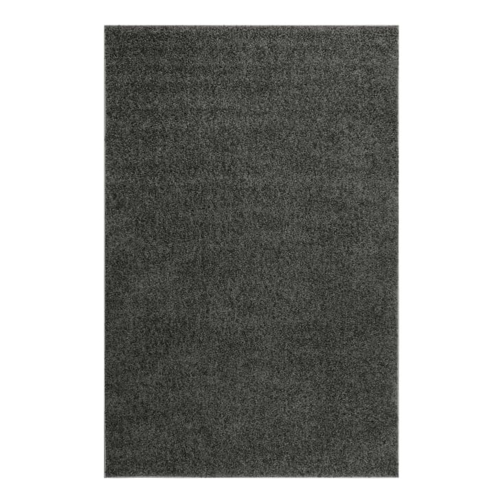 Tapis carré à poils longs carreaux Habitat - blanc/noir 200x200 cm