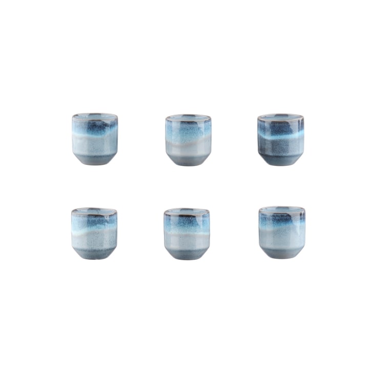 Lot de 6 tasses en grès bleu D7,2 Genesis