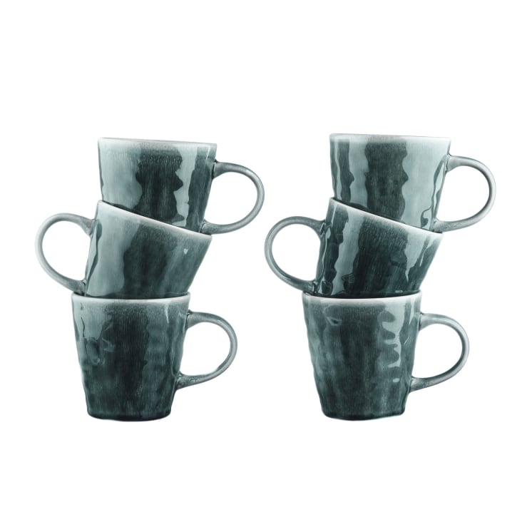 Lot de 6 mugs 34cl en grès Macchiato