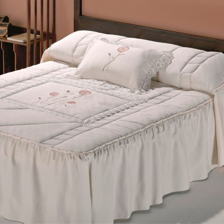 Colcha Edredón acolchada jacquard gris cama 135 (135x225+50 cm