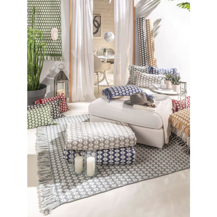 Almohada de interior y exterior azul 30x50 MORTY Maisons du Monde