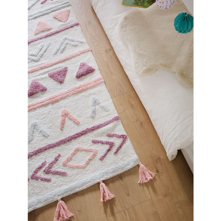 Alfombra de niños LIVONE Los niños aman las alfombras gris FANCY  plateado/rosa 120x170cm 