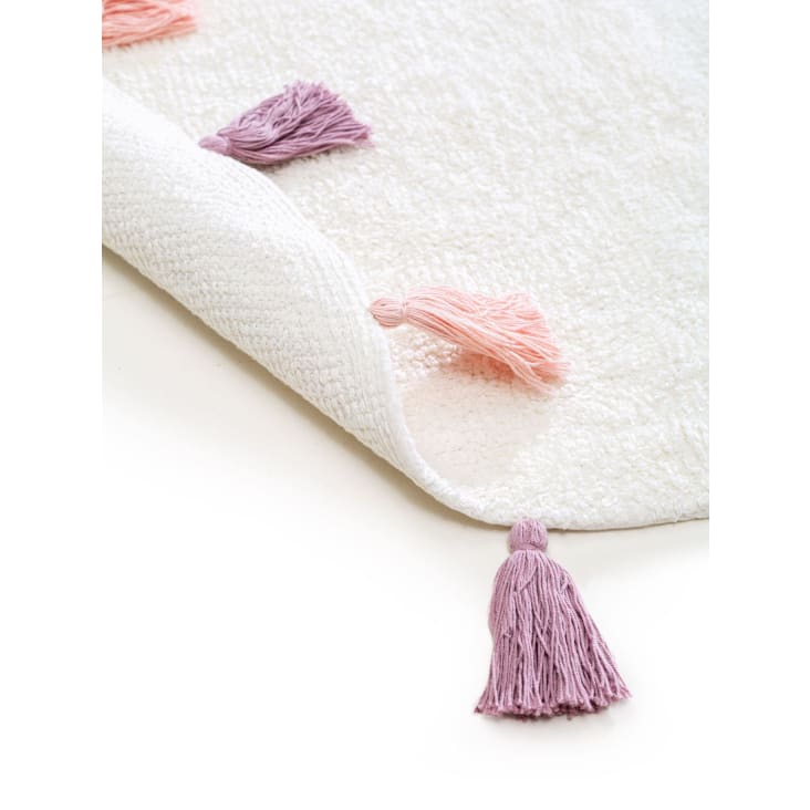 Alfombra redonda Infantil (100 cm) Etoiline Rosa - Textiles para