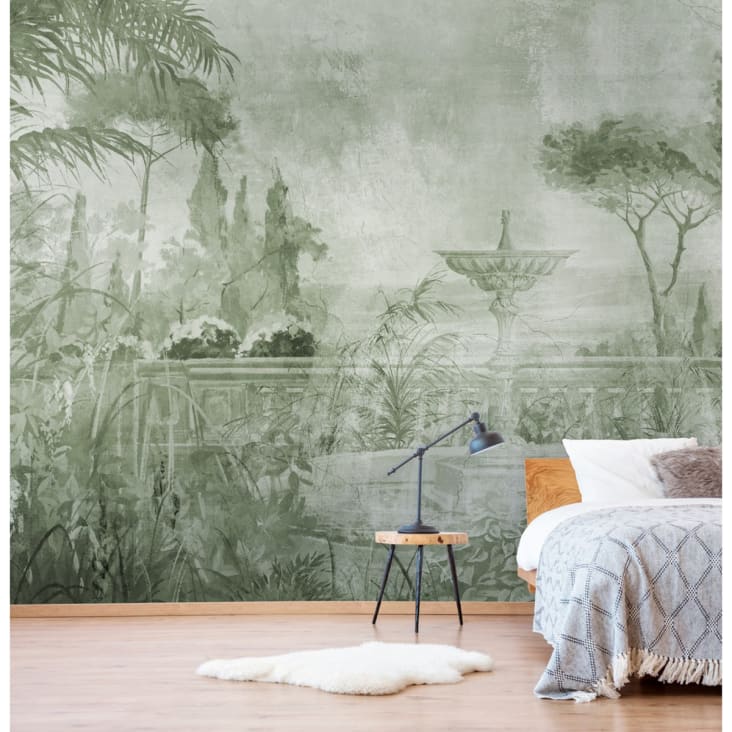 Papier peint panoramique motif imprimé Vert 432x270cm-TIVOLI cropped-3