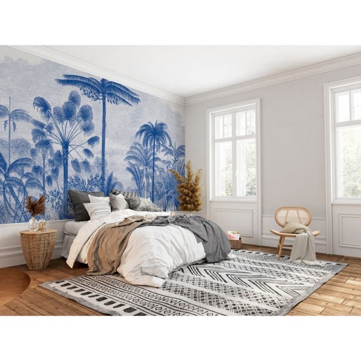 Papier peint panoramique motif imprimé Bleu cobalt 432x300cm-ALADIN