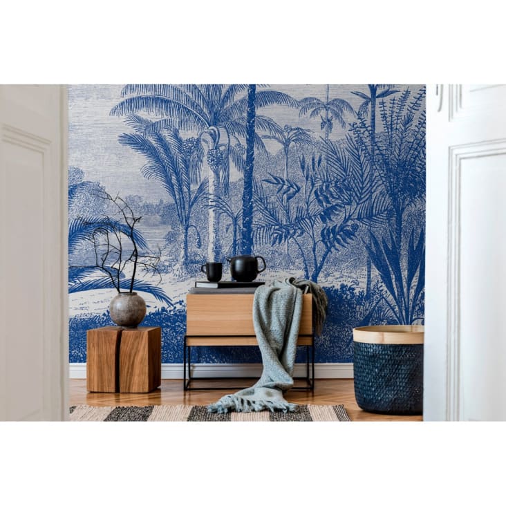 Papier peint panoramique motif imprimé Bleu cobalt 432x300cm-ALADIN cropped-2