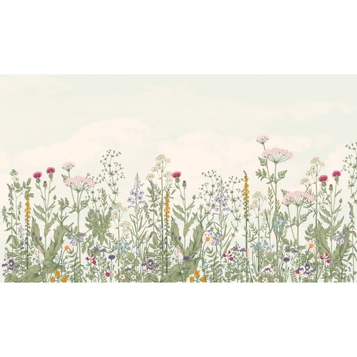 Papier peint panoramique motif floral Multicolore 480x280cm-CENTAURÉE cropped-2