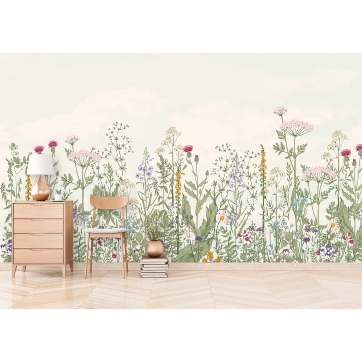 Papier peint panoramique motif floral Multicolore 480x280cm-CENTAURÉE cropped-4