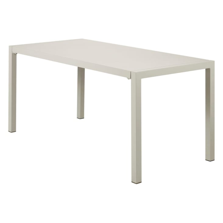 Table de jardin 160cm métal beige-Quatris cropped-2