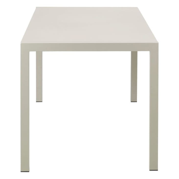 Table de jardin 160cm métal beige-Quatris cropped-3