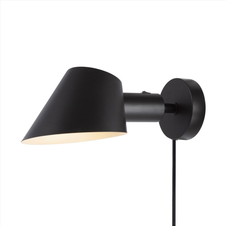 Wandleuchte mit verstellbarem Lampenschirm aus schwarzem Metall STAYSHORT |  Maisons du Monde