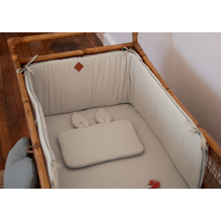 Paracolpi universale per letto in garza di cotone, Jeanne-Jeanne cropped-5