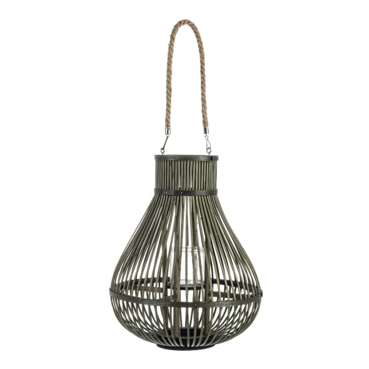 Lanterna Räder In Porcellana Con Manico In Ottone, Bianco, H 30 Cm, Diametro 20 Cm