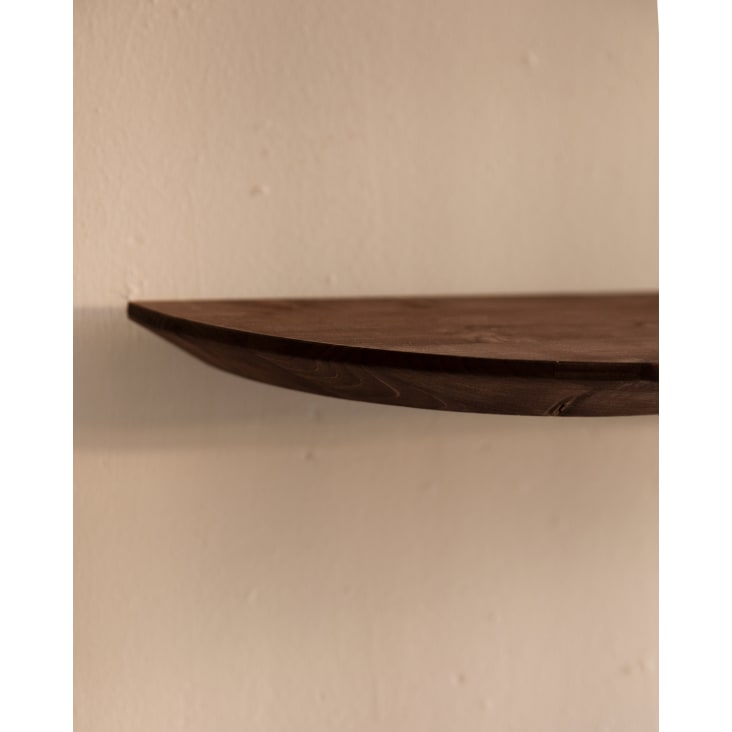 Estante redondeado madera maciza tono nogal 200cm BLOOM | du Monde