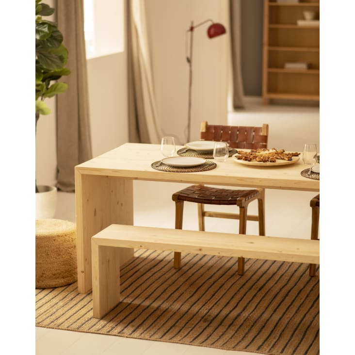 MESA CENTRO NATURAL-CREMA MÁRMOL/MADERA 76 X 76 X 45 CM