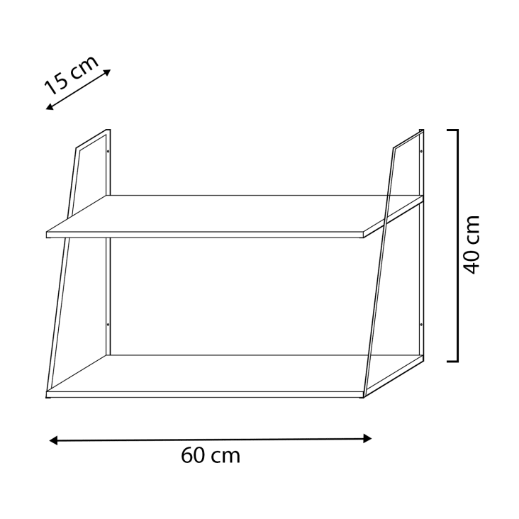 URBNLIVING Estantería De Madera Gris De 1, 2, 3, 4 Niveles (2 Niveles
