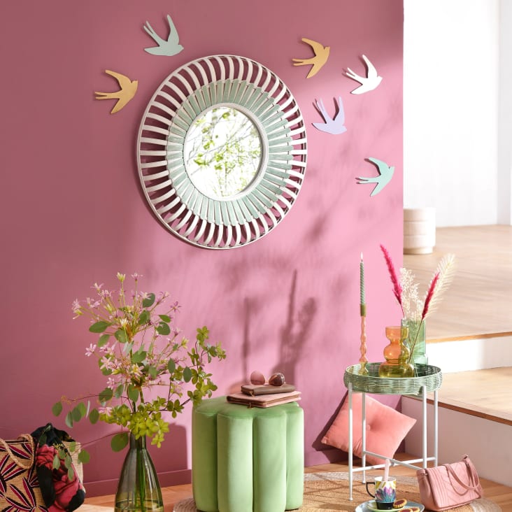 Plaque décorative hirondelle en métal jaune IONA Maisons du Monde