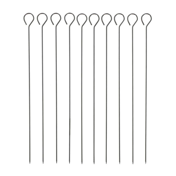 Lot De 10 Brochettes En Acier Inoxydable Pour Barbecue - Longueur 43 Cm, Réutilisables, Lave-vaisselle - 7
