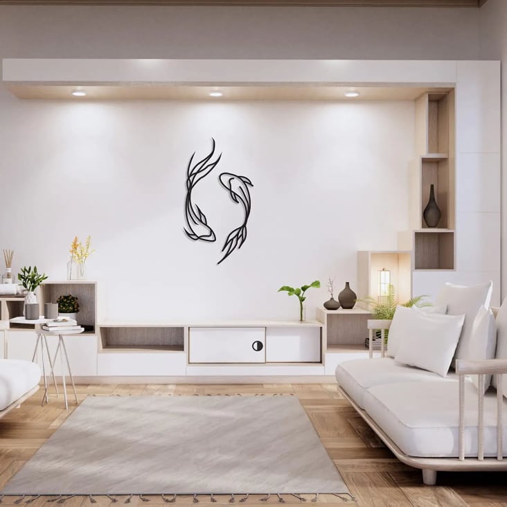 4 Stück Metall Fische Wanddekoration - Meerestiere Deko Für Indoor & Outdoor