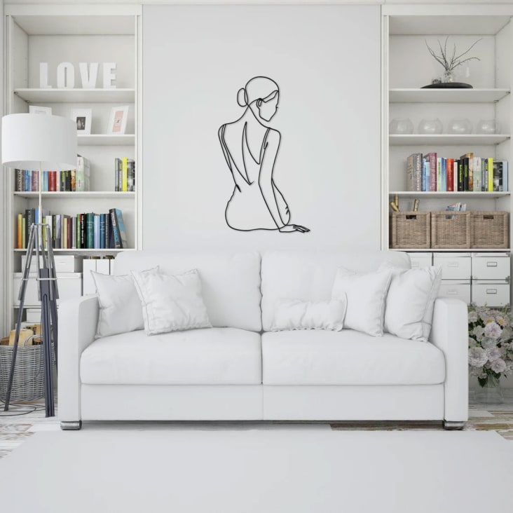 Étagère murale FEMII blanche largeur 100 cm