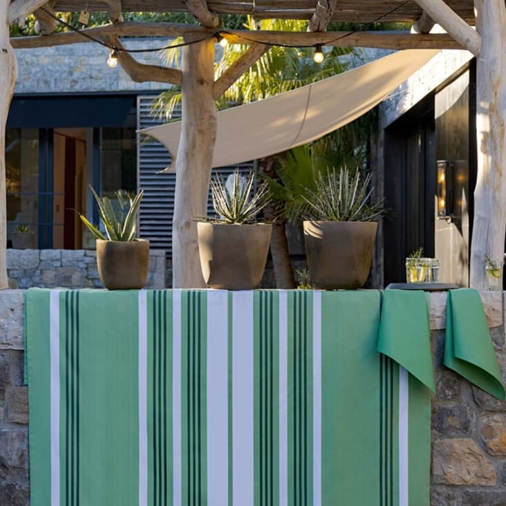 Serviette de table coton vert 50x55 cm-ENEA cropped-2