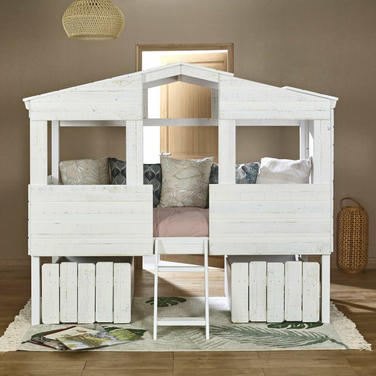 Toile pour lit cabane 90 x 200 cm blanche - Made in Bébé