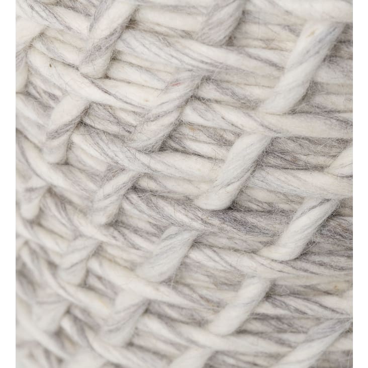 Pouf en jute gris blanchi Maisons du Monde