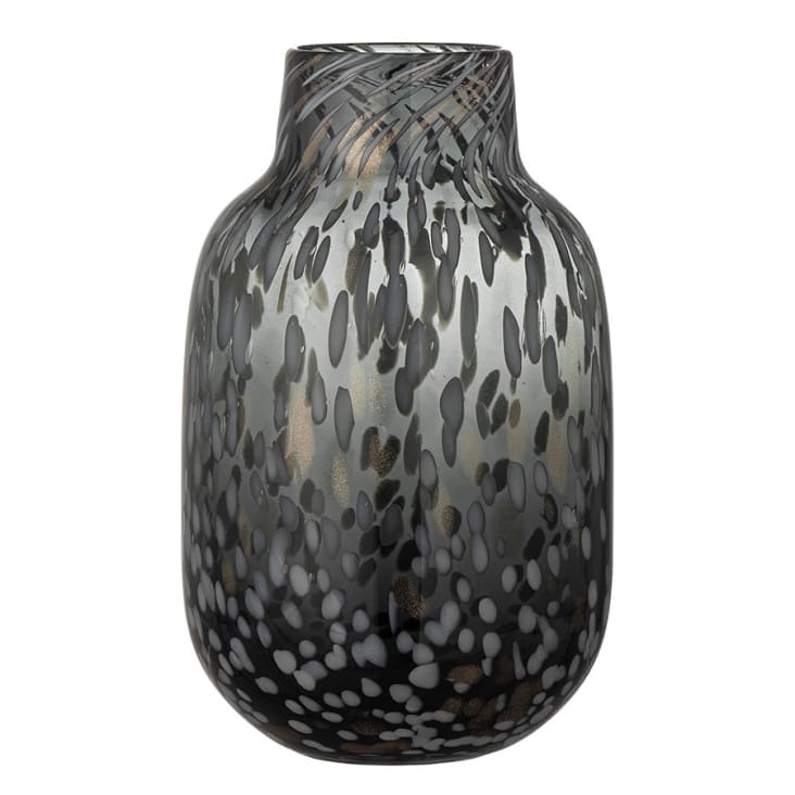 Vase en verre noir H27 Maisons du Monde
