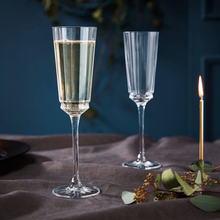 6 flûtes à Champagne 17cl Macassar Maisons du Monde