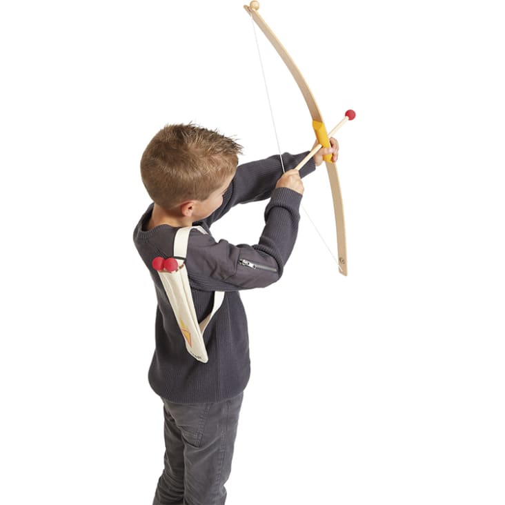 Ensemble d'arcs et de flèches en bois de bambou pour enfants, 3