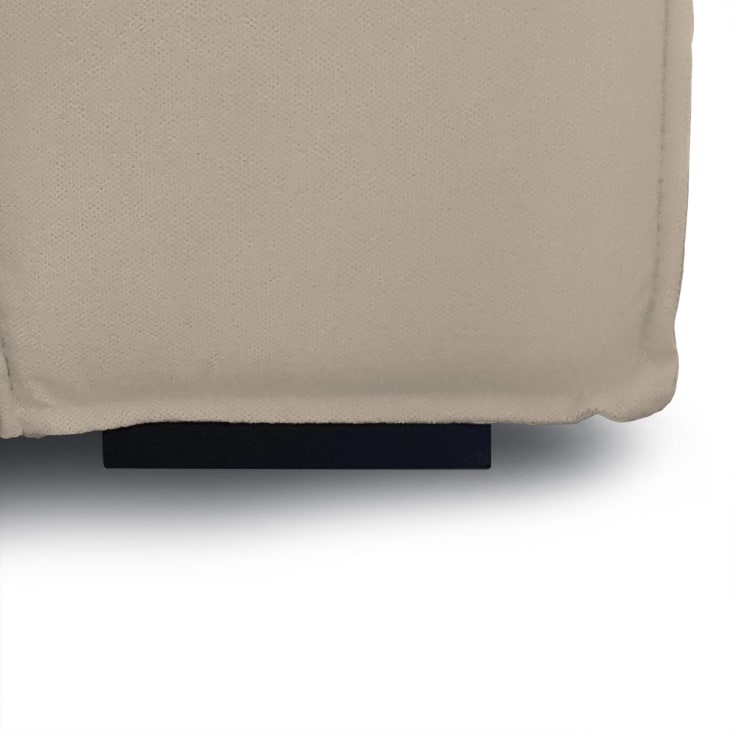Canapé d'angle 2 places en tissu gris tourterelle-Dcagnan cropped-7