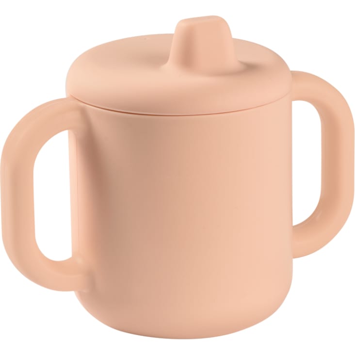 Tasse à bec en silicone pink (170 ml)-Apprentissage repas