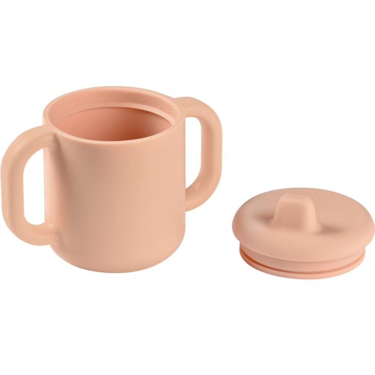 Tasse à bec en silicone pink (170 ml)-Apprentissage repas cropped-4