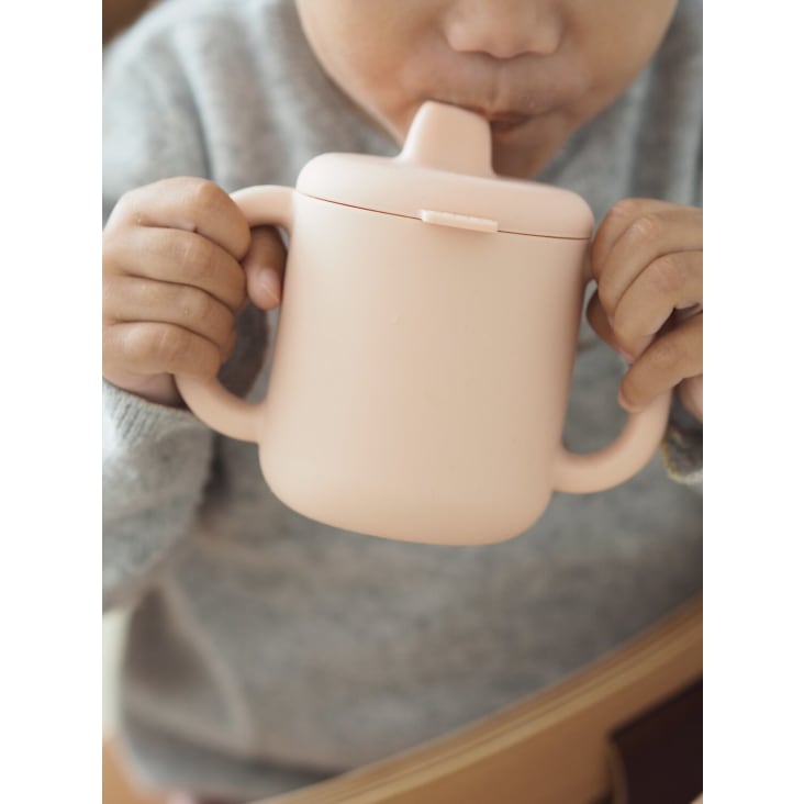 Tasse à bec en silicone pink (170 ml)-Apprentissage repas cropped-5