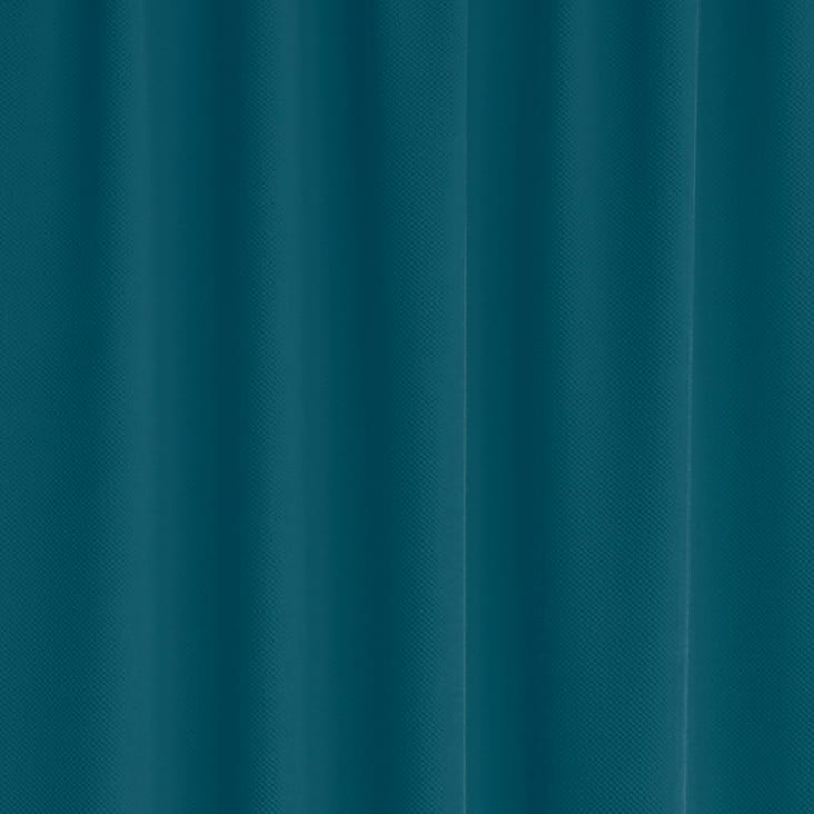 Rideau de douche classique tissu jacquard uni bleu cropped-2