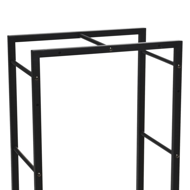 Porte buches Rond en acier - Accessoire cheminée métal noir - Serax