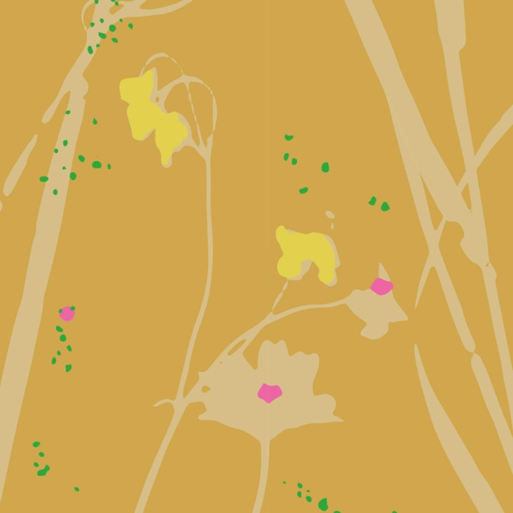 Papier peint panoramique herbes folles jaune 150x250cm cropped-5